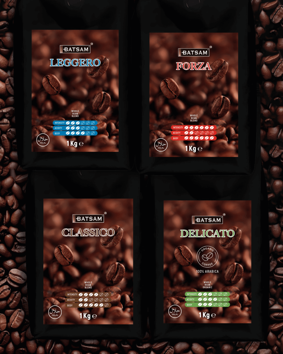 BATSAM™ Main Coffee Beans - FORZA, DELICATO, CLASSICO, LEGGERO